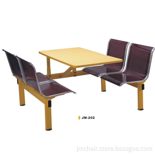 Metal Snack Desk and Chair with Wooden Top